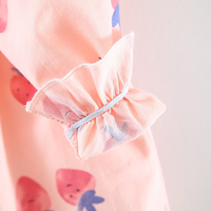 StrawBerryBliss - Pink Strawberry Baby Girls Dress