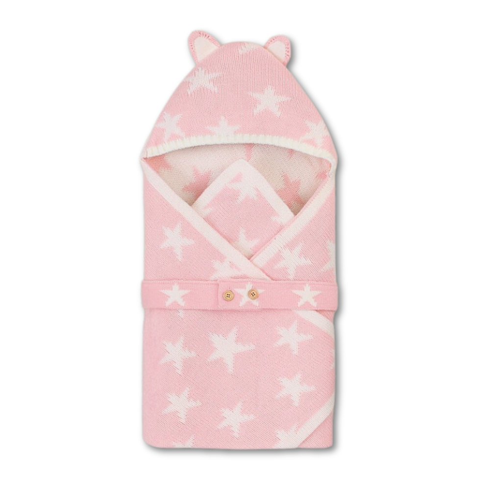 BunnyStar - Cozy Hooded Baby Wrap Sleeping Bag