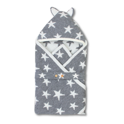 BunnyStar - Cozy Hooded Baby Wrap Sleeping Bag