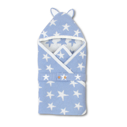 BunnyStar - Cozy Hooded Baby Wrap Sleeping Bag