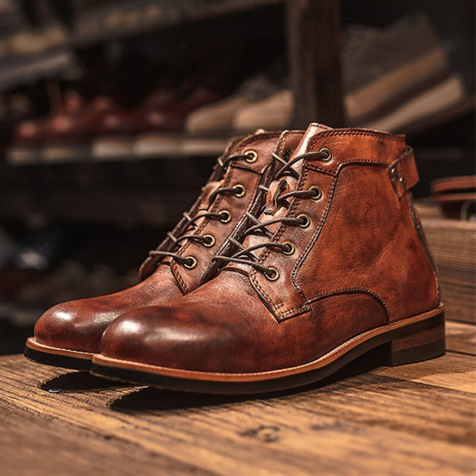 Evander - Men's Stylish Lace-Up Ankle Boots