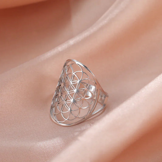 Adjustable ring "flower of life". 1