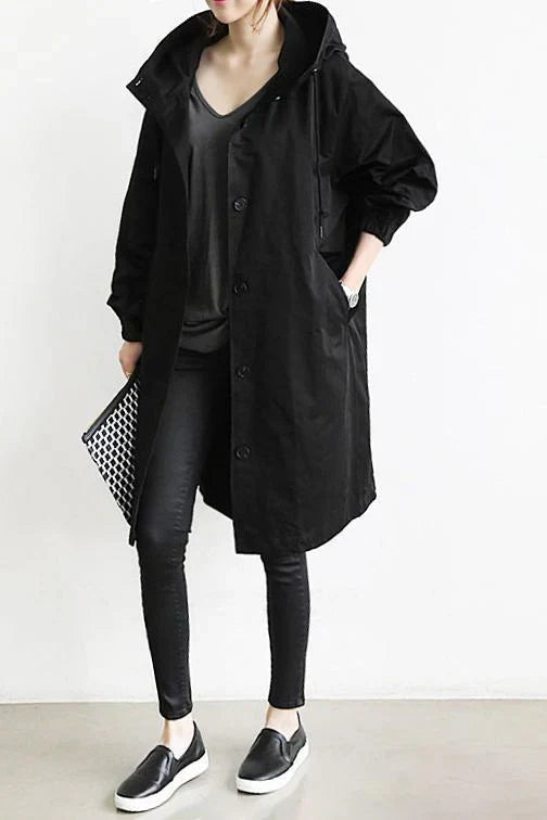 Women's Waterproof Trench Coat with Hood