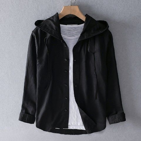 Liano – Casual Men’s Linen Shirt Hoodie