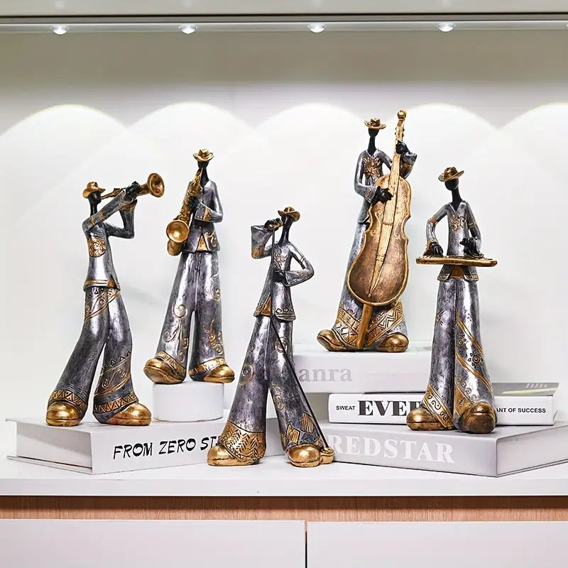 Jazz Vibes - Handmade Abstract Jazz Ensemble Statues for Unique Home Decor-2