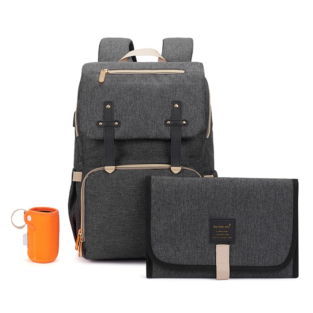 Luna - Baby Diaper Backpack with Bottle Warmer and Phone Charger