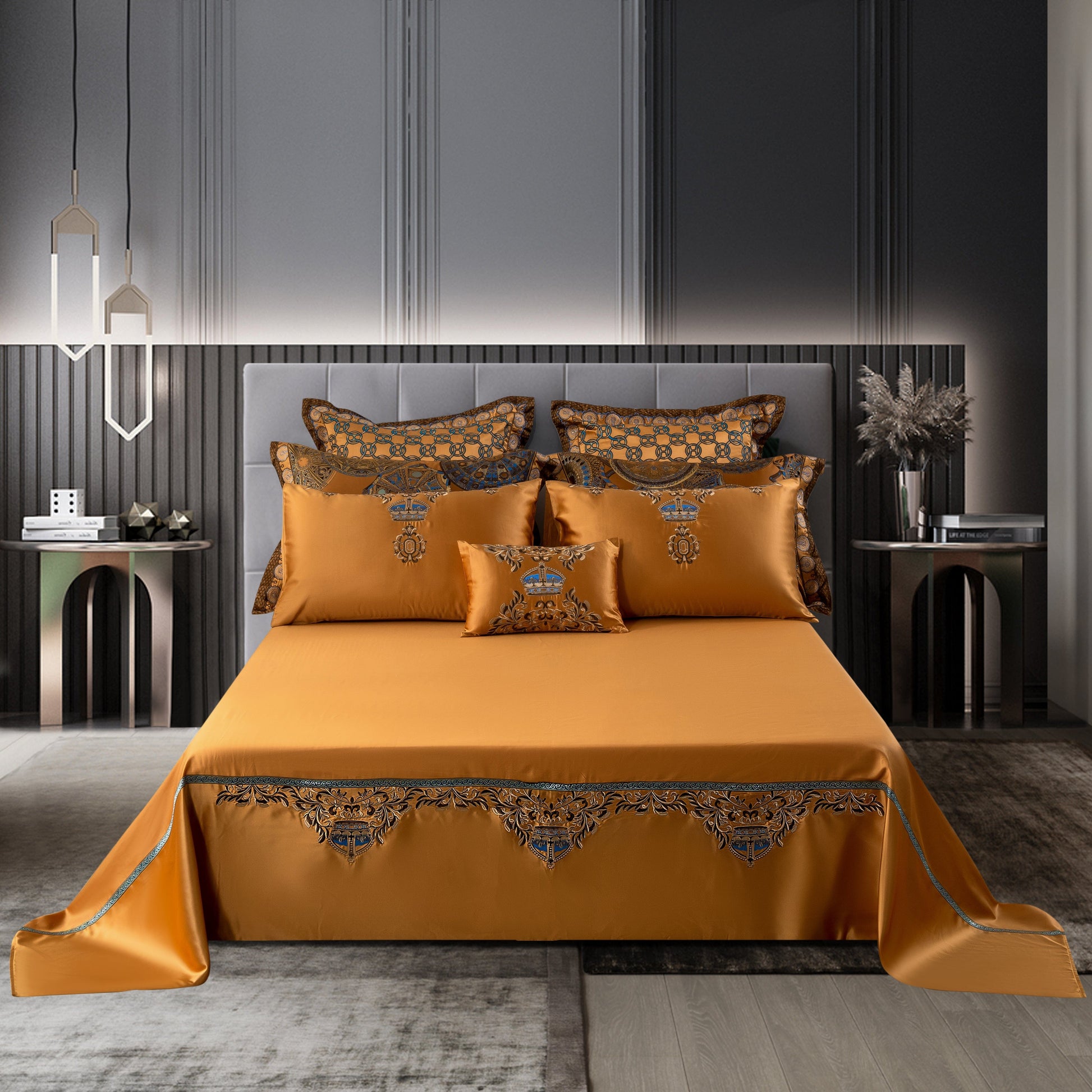 Sultan - 800 Thread Count Egyptian Cotton Bedding Set with Duvet Covers-4