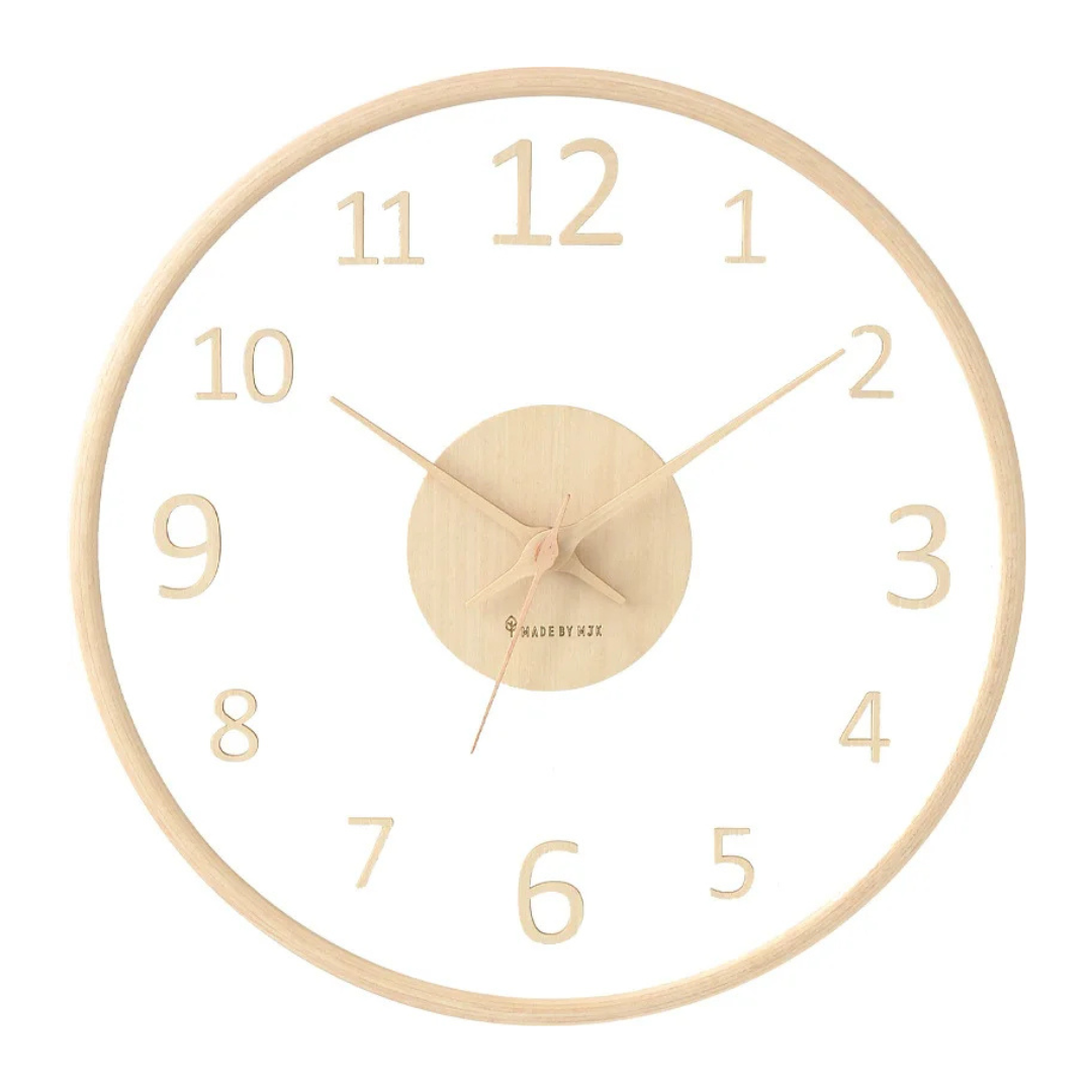 Nova - Modern Glass & Wooden Wall Clock