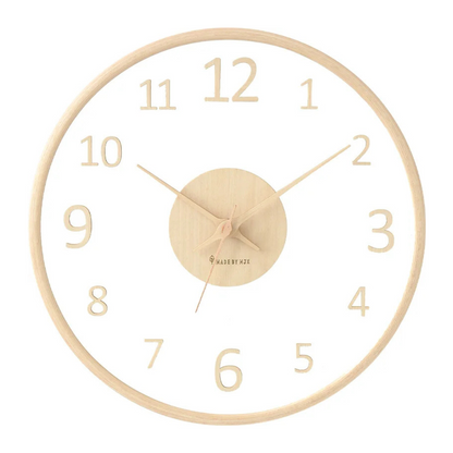 Nova - Modern Glass & Wooden Wall Clock