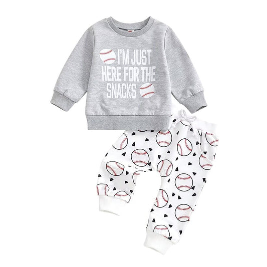 BAMBOO BABY - Baseball-Inspired Long Sleeve Baby Set