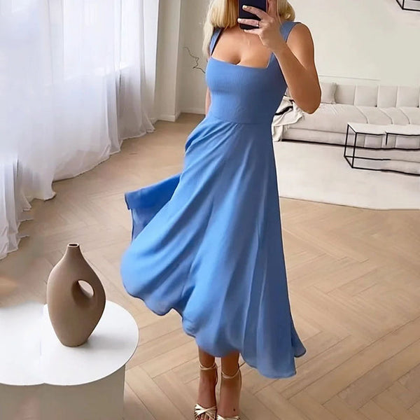 Luna – Flowy Sleeveless Women's Midi Dress