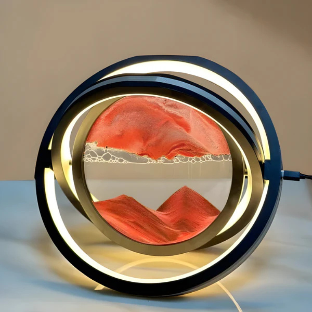 Variant image for Dune - 360° Rotating LED Table Lamp with Unique Sand Art for Bedroom & Living Room-1