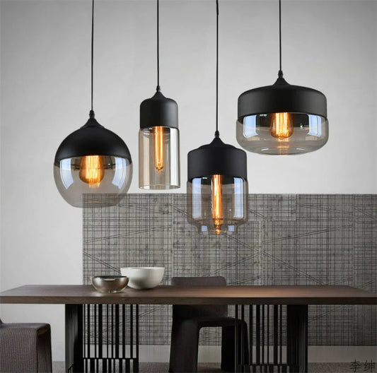 Lumiéra - Japandi Glass and Wood Pendant Light