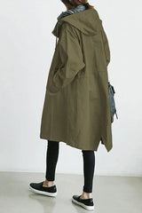 Women's Waterproof Trench Coat with Hood