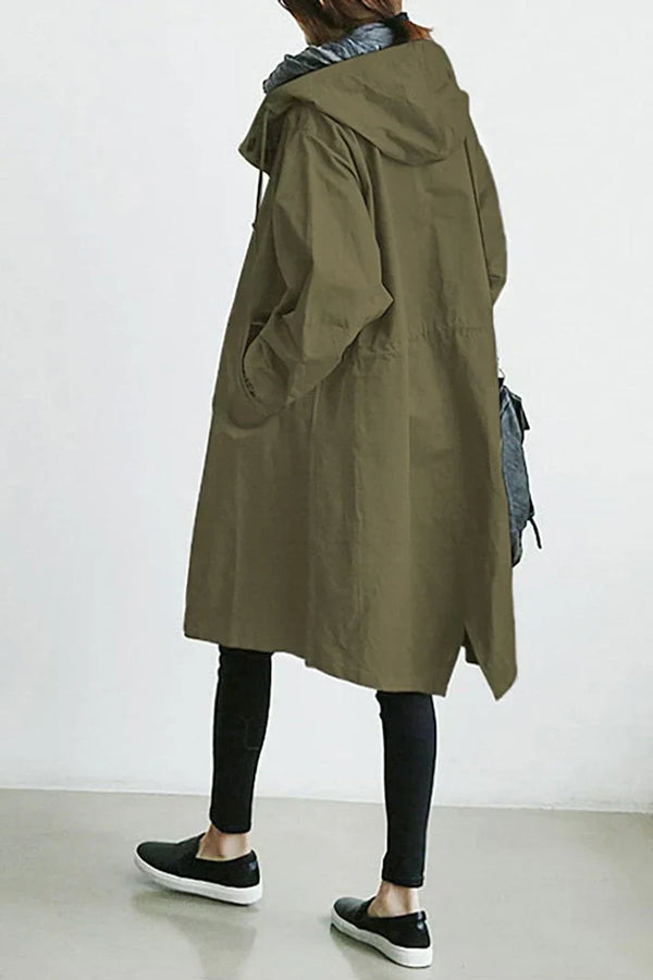 Women's Waterproof Trench Coat with Hood