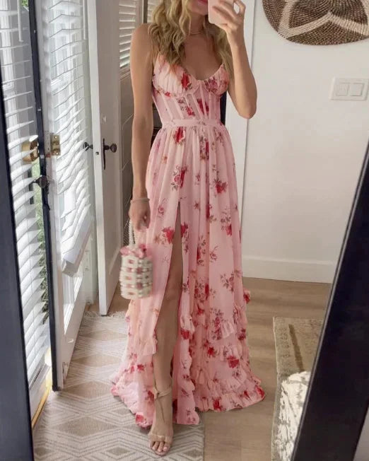 Luna - Floral Lace Women's Midi Dress