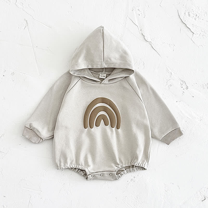 RainbowHug - Colorful Hooded Baby Bodysuit