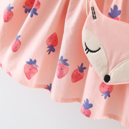 StrawBerryBliss - Pink Strawberry Baby Girls Dress