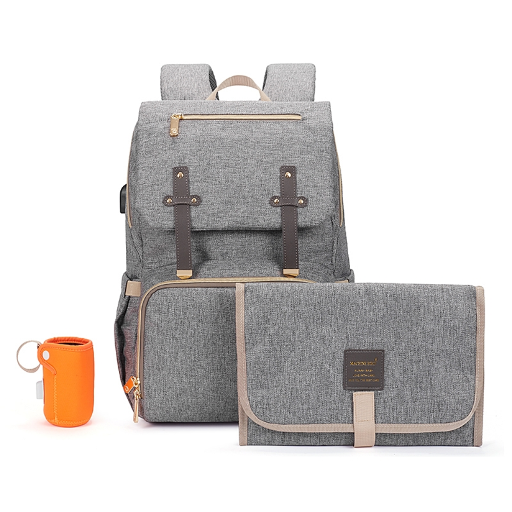 Luna - Baby Diaper Backpack with Bottle Warmer and Phone Charger