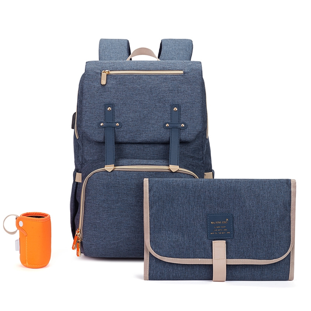 Luna - Baby Diaper Backpack with Bottle Warmer and Phone Charger