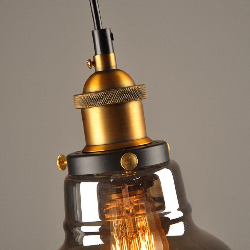 LuxGlow - Vintage-Inspired Glass Pendant Light