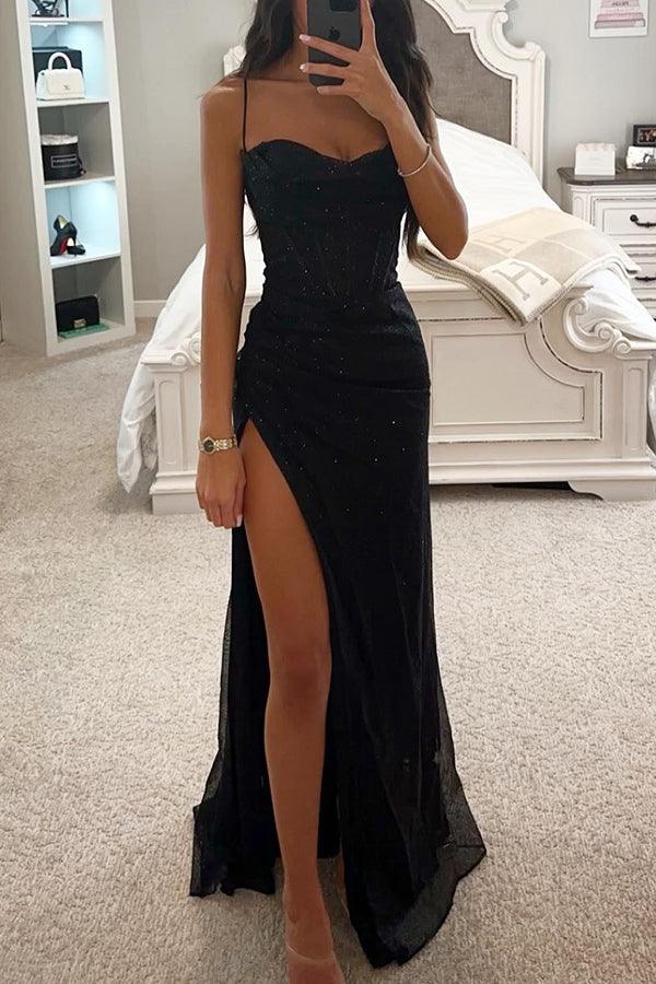 Women's Elegant Maxi Dress with Corset Detail
