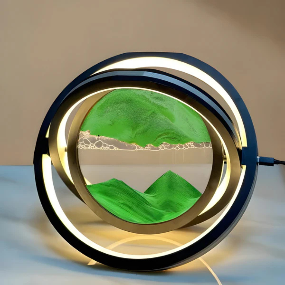 Variant image for Dune - 360° Rotating LED Table Lamp with Unique Sand Art for Bedroom & Living Room-2
