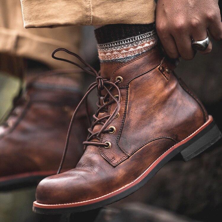 Evander - Men's Stylish Lace-Up Ankle Boots