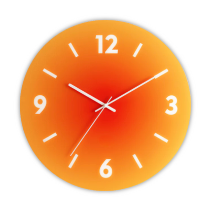 SunGlow - Glass Sunset Design Wall Clock