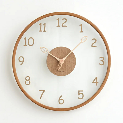 Nova - Modern Glass & Wooden Wall Clock