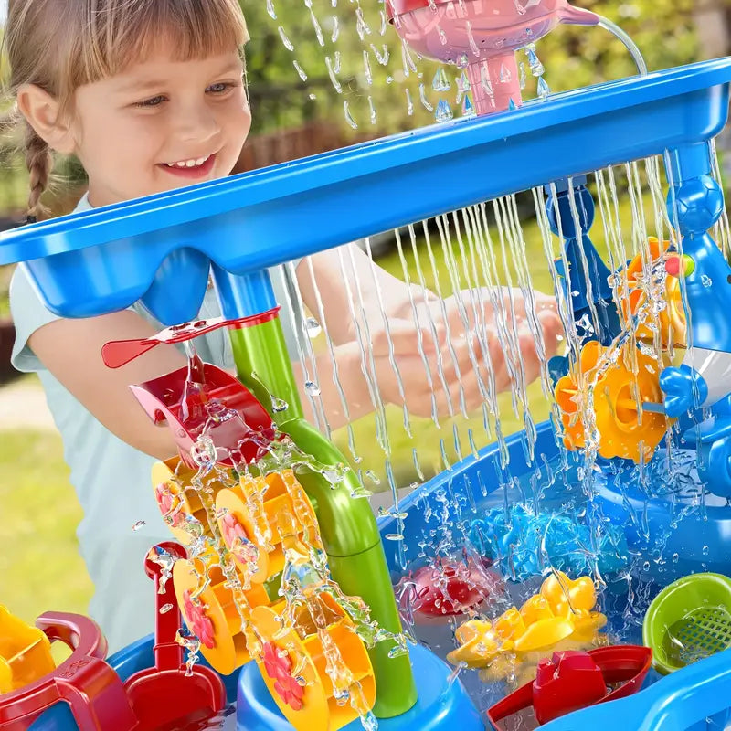 Vibrant 3-Layer Sand and Water Table for Kids - Educational Water Play Set-2