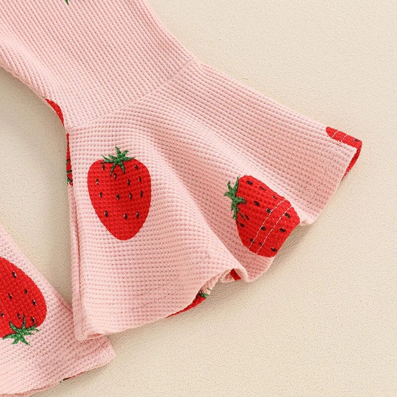 BERRY BLISS - Cute Strawberry Flared Baby Girls Jumpsuit