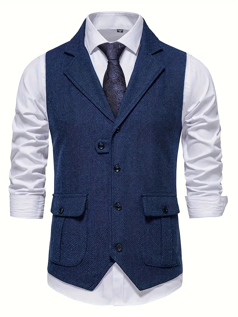 Niklas – Stylish Herringbone Men's Blazer