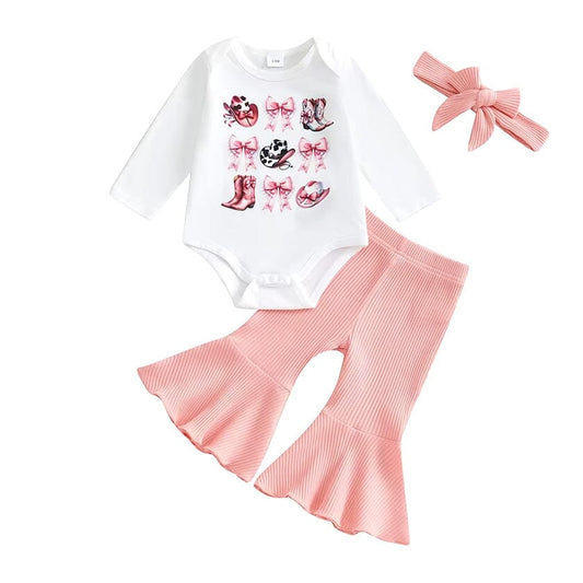 COWGIRL CHIC - Flared Pants Baby Set for Little Western Stars