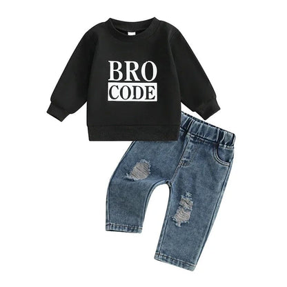 BRO JUNIOR - Trendy Long Sleeve Baby Set