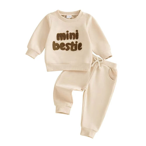 Mini Bestie Cute Long Sleeve Girls Baby Set