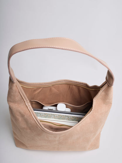 Sienna Luxe – Versatile Suede Leather Tote Bag