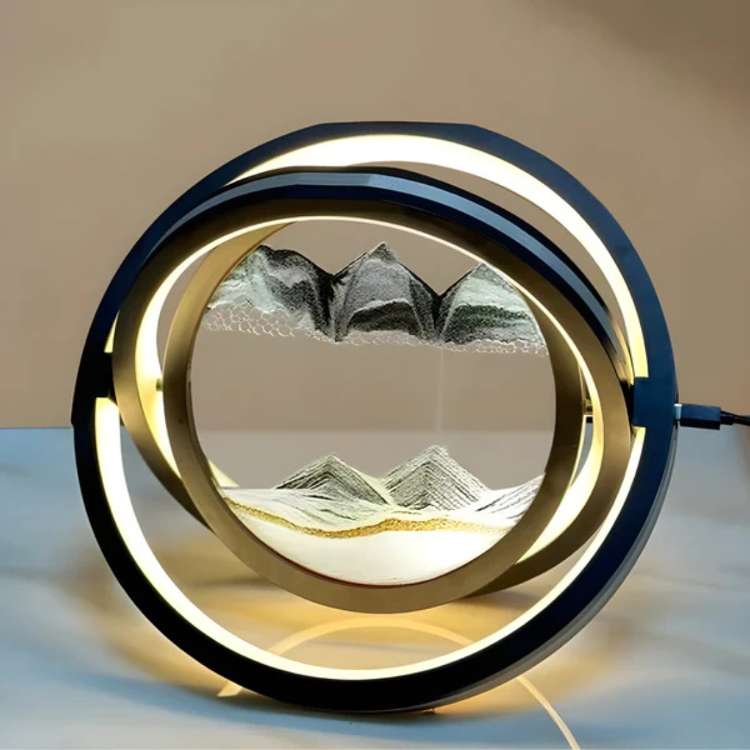Variant image for Dune - 360° Rotating LED Table Lamp with Unique Sand Art for Bedroom & Living Room-3
