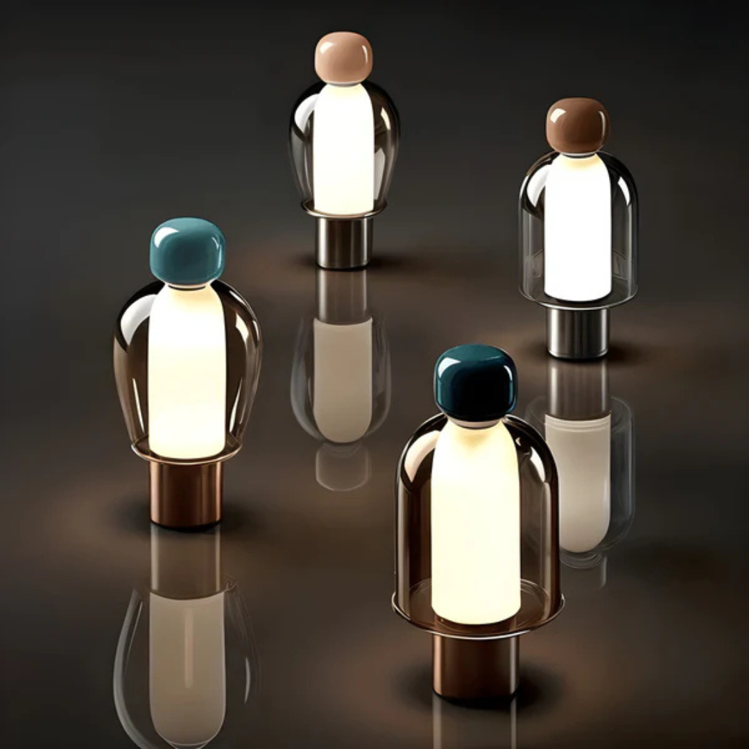 Cordless LED Table Lamp - Stylish Rechargeable Bedside Lamp for Living Room-4
