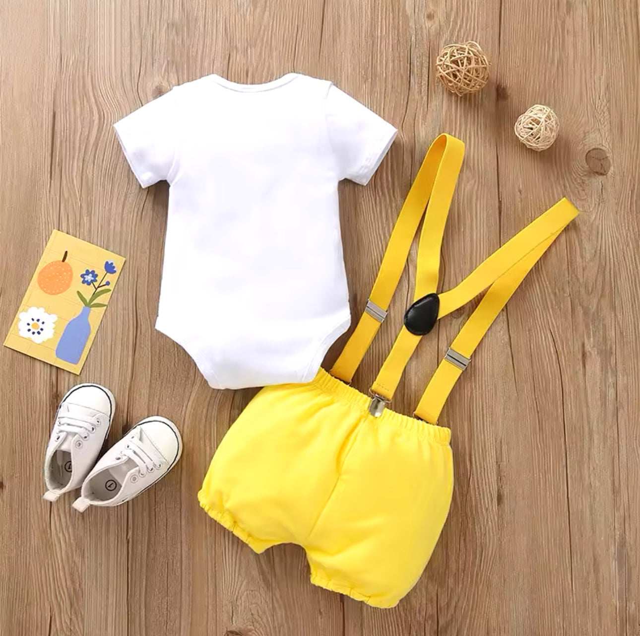 TINY HERO - 1st Birthday Baby Bodysuit & Shorts