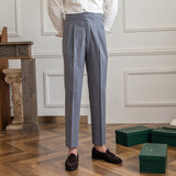 Men’s High-Waist Pleated Trousers
