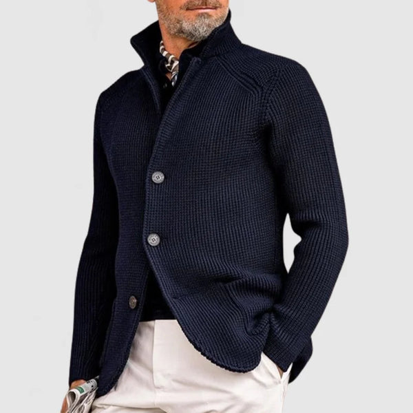 Men's Knitted Cardigan with Front Pockets