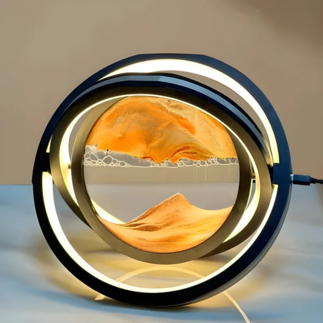 Variant image for Dune - 360° Rotating LED Table Lamp with Unique Sand Art for Bedroom & Living Room-4