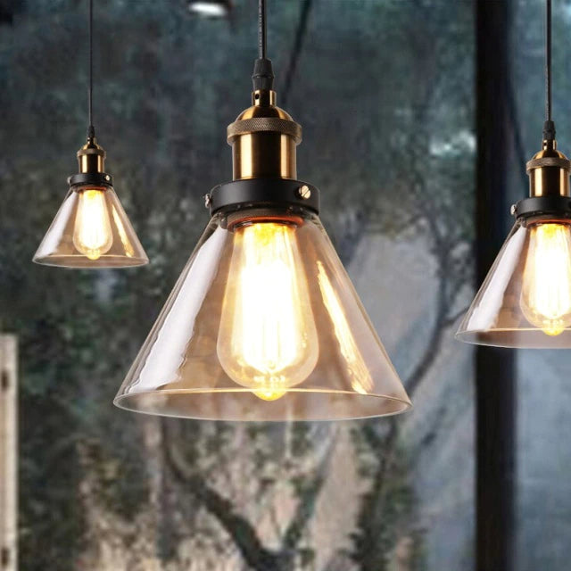 LuxGlow - Vintage-Inspired Glass Pendant Light