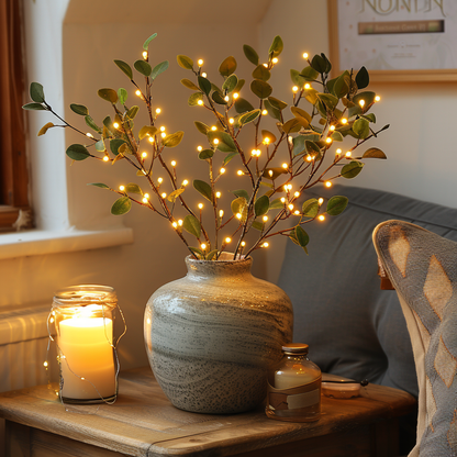 Enchanted Olive Branch Fairy Lights - 120 LEDs Battery Operated Twinkle Lights for Cozy Home Decor-5