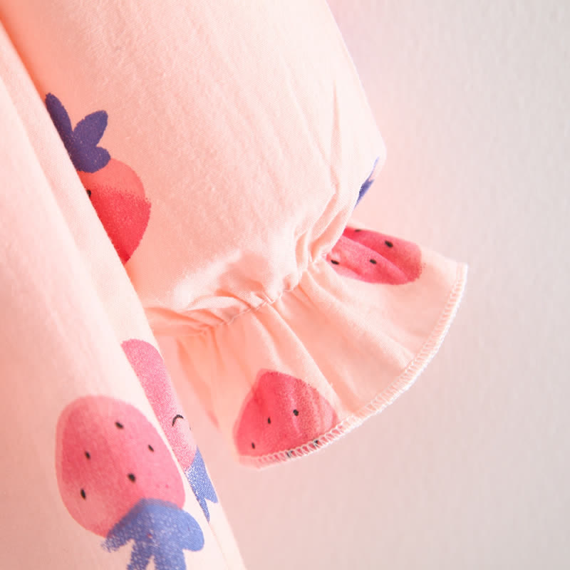 StrawBerryBliss - Pink Strawberry Baby Girls Dress