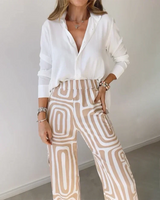 Candela - Women's Chic Blouse and Trouser Set