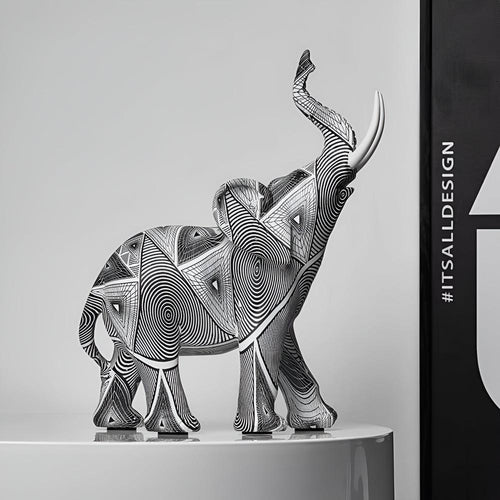 Brio – Artistic Elephant Figurine with Spiral Design