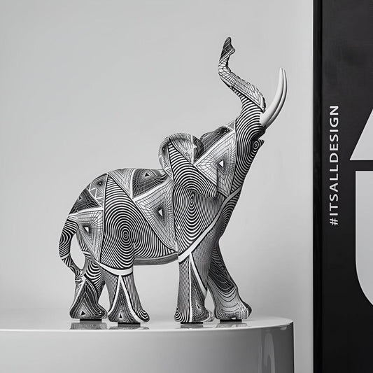 Brio – Artistic Elephant Figurine with Spiral Design