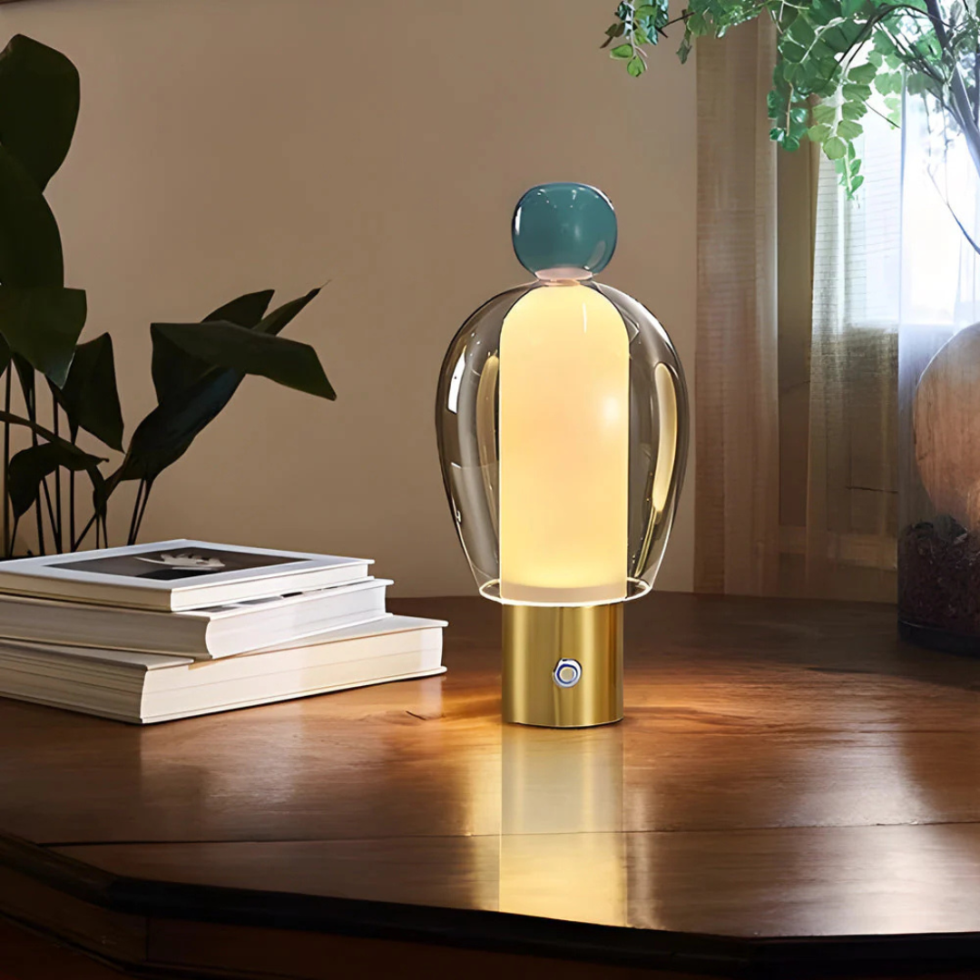 Cordless LED Table Lamp - Stylish Rechargeable Bedside Lamp for Living Room-3